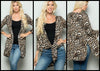 THREE QUARTER ANIMAL LEOPARD PRINT OPEN CARDIGAN WITH SELF TIE DETAIL - Lil Monkey Boutique