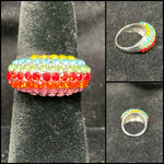 MULTI COLORED RING IN SILVER OR GOLD - Lil Monkey Boutique