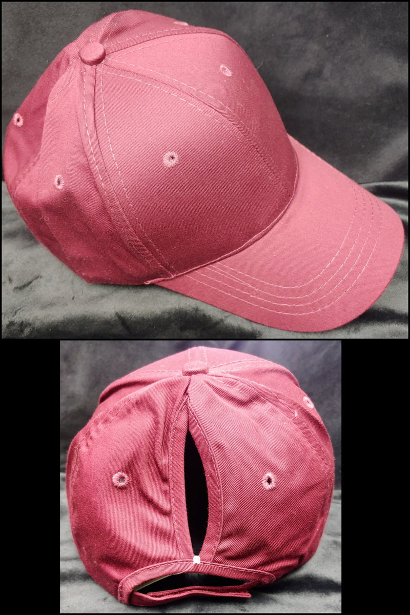 SOLID COLOR ALL CLOTH PONY HATS IN VARIOUS COLORS - Lil Monkey Boutique