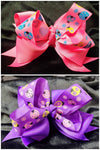LADYBUG PRINT BOWS (roughly 5in) - Lil Monkey Boutique