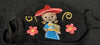 MEXICAN GIRL WITH HAT CLOTH MASKS WITH ADJUSTABLE STRAPS - Lil Monkey Boutique