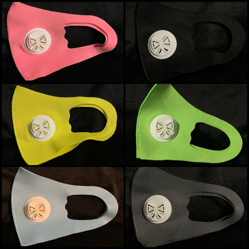 KIDS SOLID COLOR THIN POLY WITH BOW FILTERS MASKS - Lil Monkey Boutique