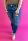 DISTRESSED MID RISE SKINNY JEANS SIZES 14-30 - Lil Monkey Boutique