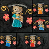 MEXICAN GIRL WITH HAT CLOTH MASKS WITH ADJUSTABLE STRAPS - Lil Monkey Boutique