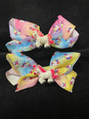 PAIR OF UNICORN BOWS ROUGHLY 3” - Lil Monkey Boutique