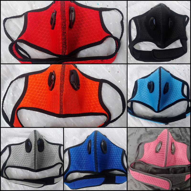 SOLID COLOR CLOTH MASKS WITH DUAL OUTSIDE FILTERS, INSIDE FILTER, ADJUSTABLE STRAPS, ADJUSTABLE NOSE GUARD, & VELCRO TO SECURE FIT - Lil Monkey Boutique