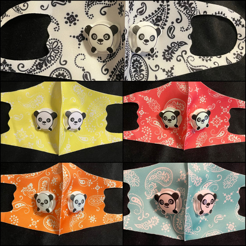 KIDS BANDANA PRINT THIN POLY WITH DOUBLE FILTERS MASKS - Lil Monkey Boutique