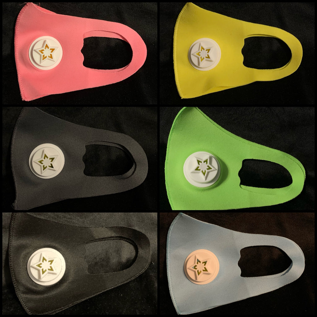 KIDS SOLID COLOR THIN POLY WITH STAR FILTERS MASKS - Lil Monkey Boutique