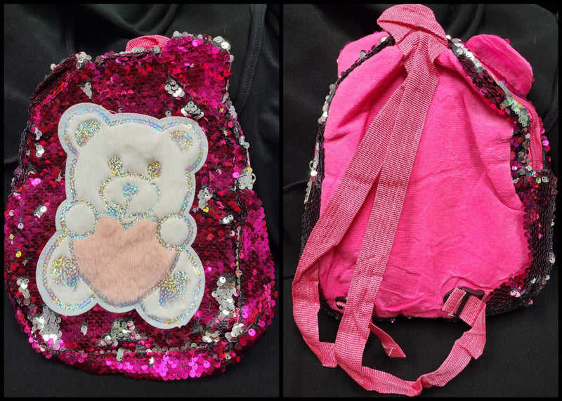 CHILDREN'S SEQUIN TEDDY BEAR BACKPACK - Lil Monkey Boutique