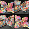 LARGE FRIDA CENTER AND PRINT BOWS (ROUGHLY 6") - Lil Monkey Boutique