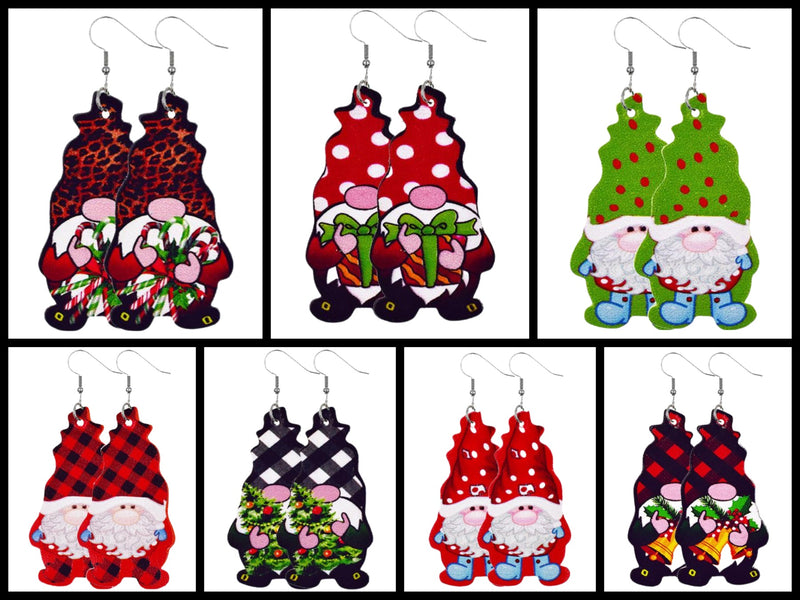 Christmas Gnomes Earrings - Lil Monkey Boutique