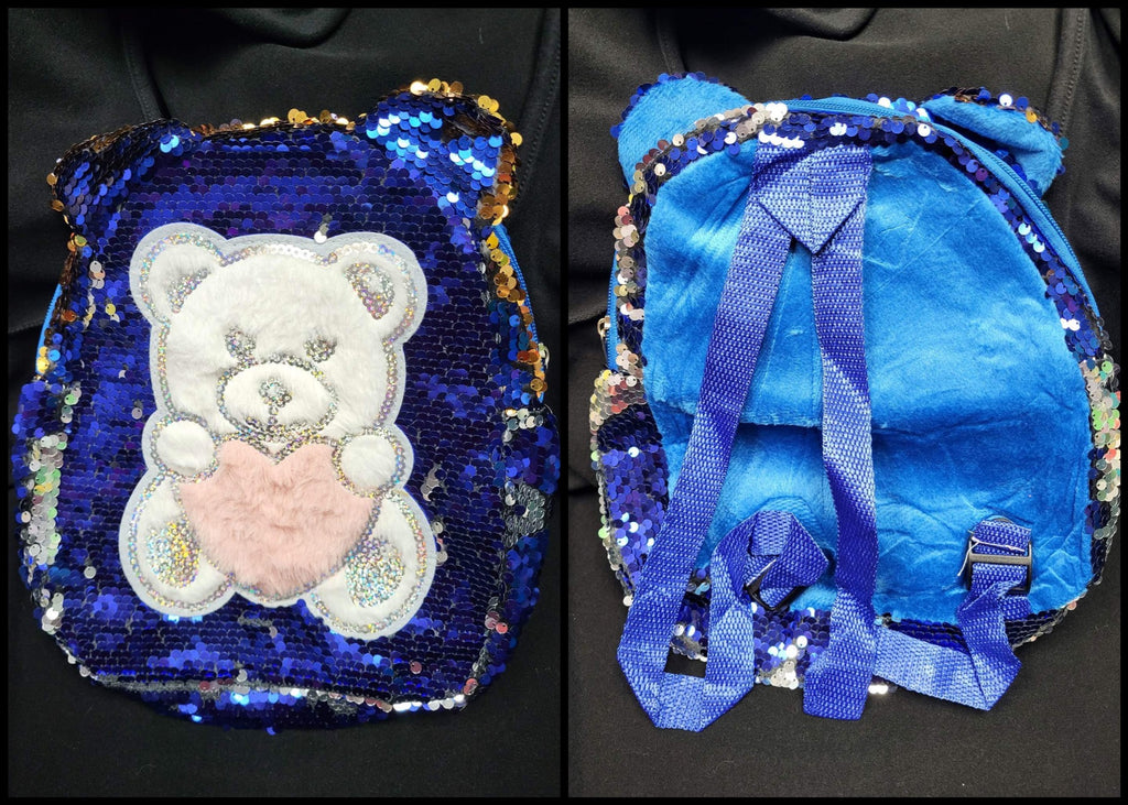 CHILDREN'S SEQUIN TEDDY BEAR BACKPACK - Lil Monkey Boutique