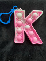 A-K TIE DYE ALPHABET TOY KEYCHAINS (OTHER LETTERS ARE L-V AND W-Z ON WEBSITE)