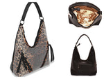 Beautiful Dazzling Leopard Rhinestone Handbag With Tassel - Lil Monkey Boutique