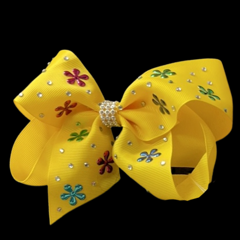 RHINESTONE GEMS BOW (roughly 6in) - Lil Monkey Boutique