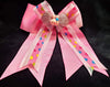 DOUBLE RIBBON BUNNY CENTER BOW WITH TAILS - Lil Monkey Boutique