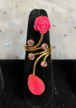 COLORED ROSE RING - Lil Monkey Boutique