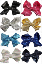 JUMBO SEQUIN BOWS (ROUGHLY 8") - Lil Monkey Boutique