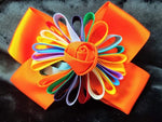MULTI COLOR WHEEL BOW (roughly 4in) - Lil Monkey Boutique