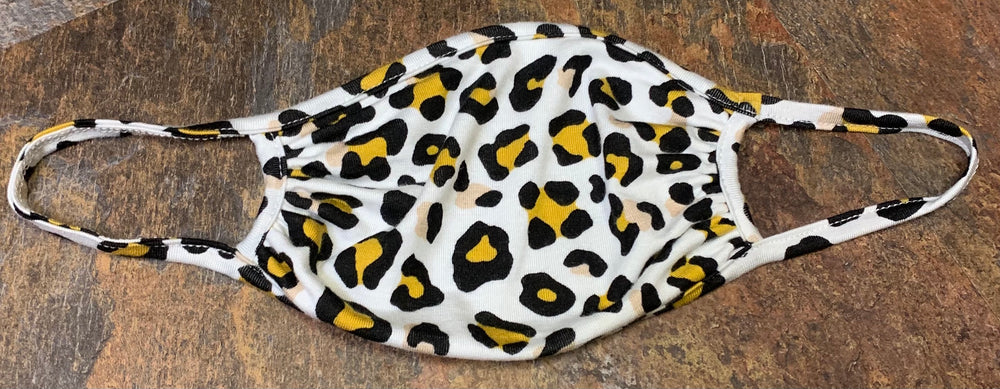 WHITE AND MUSTARD LEOPARD