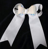 STACKED RIBBED RIBBON TAIL BOW (roughly 6”) - Lil Monkey Boutique