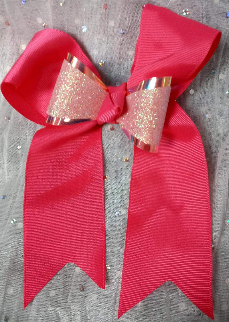 STACKED RIBBED RIBBON TAIL BOW (roughly 6”) - Lil Monkey Boutique