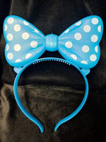 LED LIGHT UP POLKA DOT BOW HEADBANDS WITH 3 DIFFERENT LIGHT SETTINGS - Lil Monkey Boutique