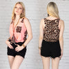 Solid Color Tank Top with Leopard Print & Pocket - Lil Monkey Boutique